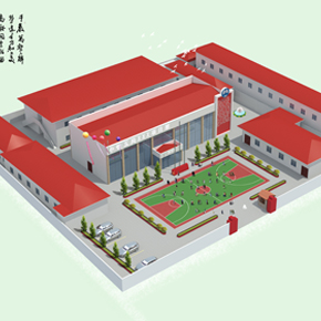 鄭州最優(yōu) 學(xué)校校區(qū)鳥(niǎo)瞰圖設(shè)計(jì)