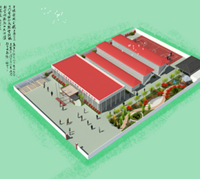 鄭州最優 地鐵施工臨建項目部設計鳥瞰圖